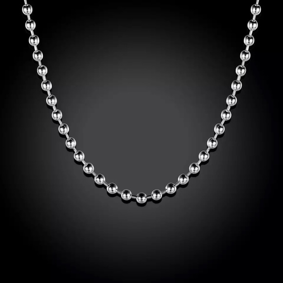Tous Balls Beaded 925 Silver Sparkling Clavicle Chain Choker Long Necklace - Picture 3 of 11